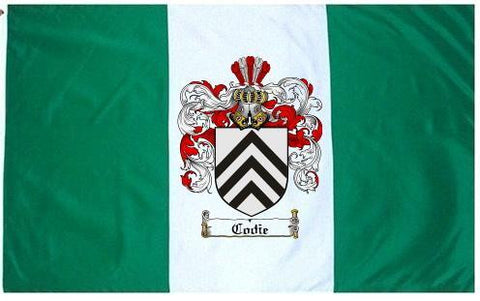 Codie family crest coat of arms flag