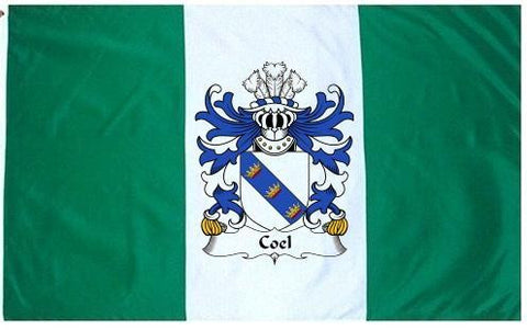 Coel family crest coat of arms flag