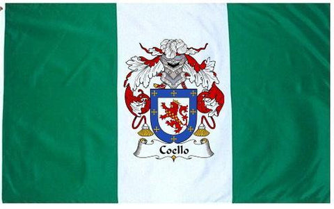 Coello family crest coat of arms flag