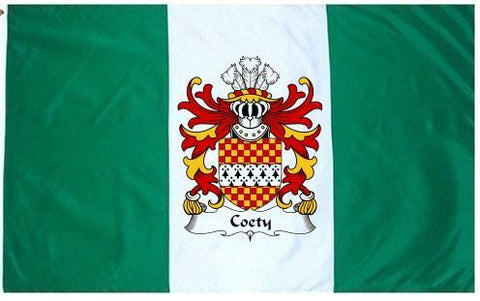 Coety family crest coat of arms flag