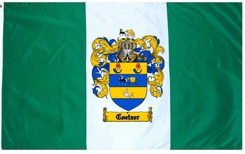 Coetzer family crest coat of arms flag