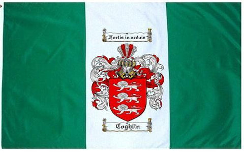 Coghlin family crest coat of arms flag