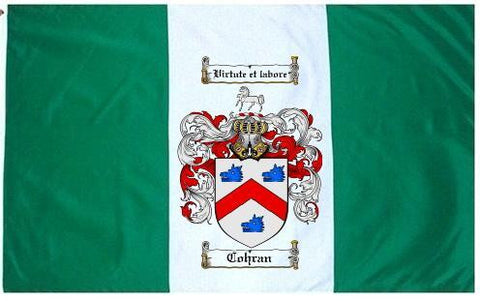 Cohran family crest coat of arms flag