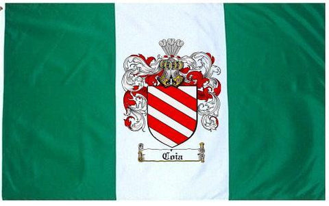 Coia family crest coat of arms flag
