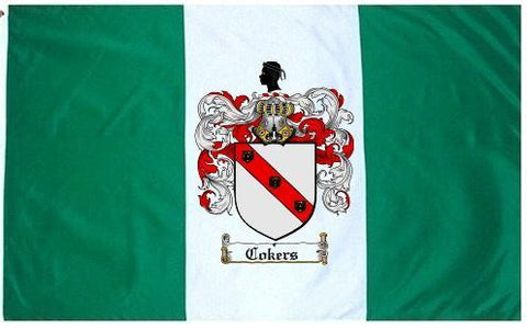 Cokers family crest coat of arms flag