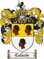 Colarde coat of arms family crest download
