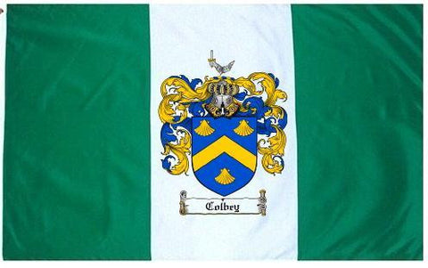 Colbey family crest coat of arms flag