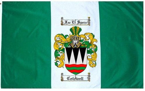 Coldwell family crest coat of arms flag