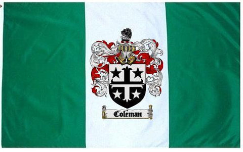 Coleman family crest coat of arms flag