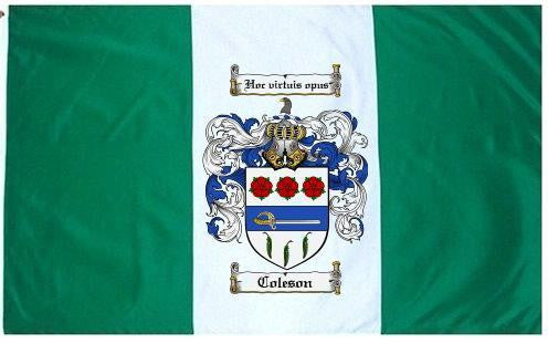 Colson Flags Coleson Coat of Arms Flag / Family Crest Flag – Family Crests / Coat of ...