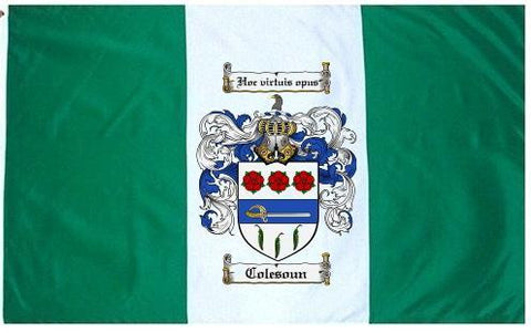 Colesoun family crest coat of arms flag