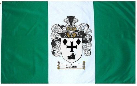 Coless family crest coat of arms flag