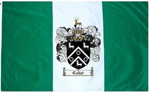 Collet family crest coat of arms flag
