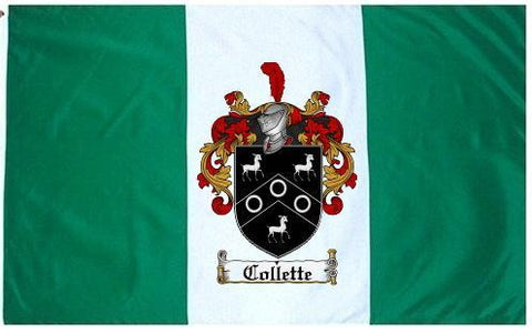 Collette family crest coat of arms flag