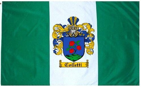 Colletti family crest coat of arms flag