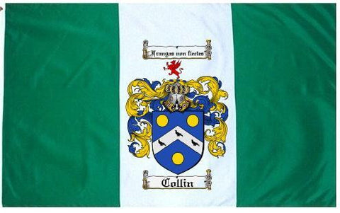 Collin family crest coat of arms flag