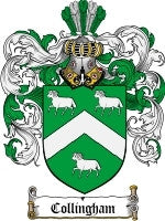 Collingham coat of arms family crest download