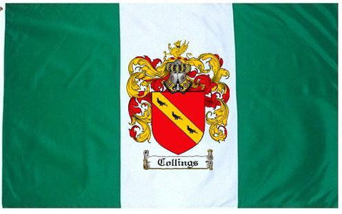 Collings family crest coat of arms flag
