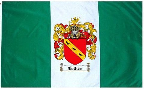 Colliss family crest coat of arms flag