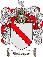 Collpeper coat of arms family crest download