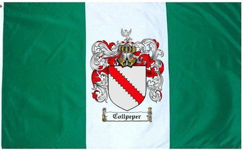 Collpeper family crest coat of arms flag