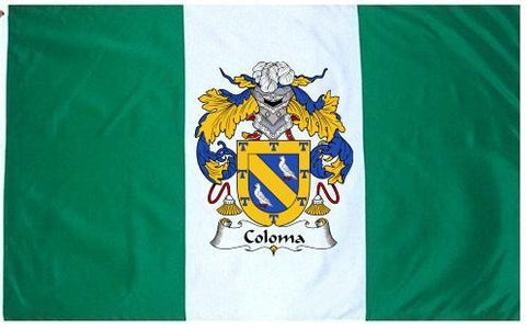 Coloma family crest coat of arms flag