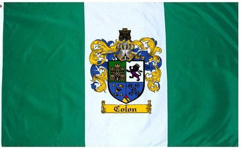 Colon family crest coat of arms flag