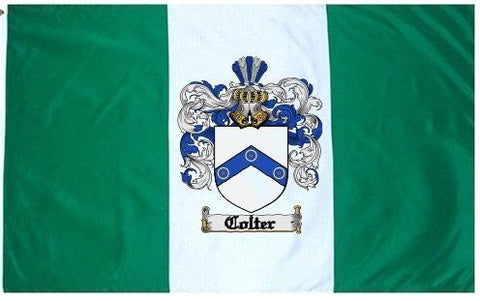 Colter family crest coat of arms flag