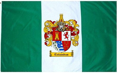 Columbus family crest coat of arms flag