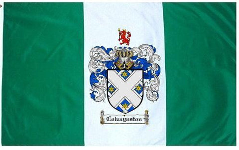 Colvaynston family crest coat of arms flag