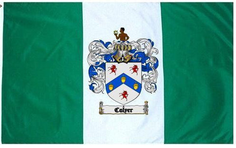 Colyer family crest coat of arms flag