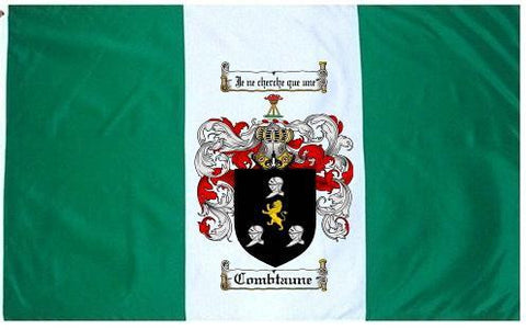 Combtaune family crest coat of arms flag