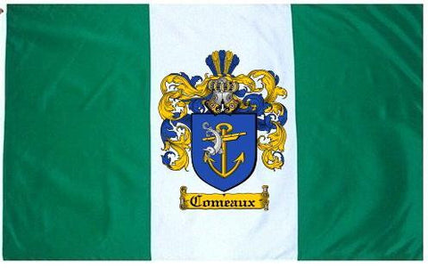 Comeaux family crest coat of arms flag