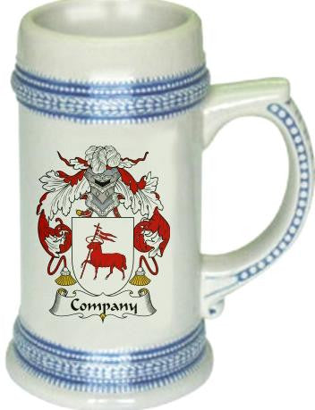 Company family crest stein coat of arms tankard mug