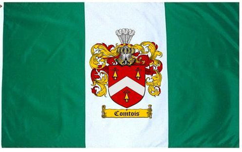 Comtois family crest coat of arms flag