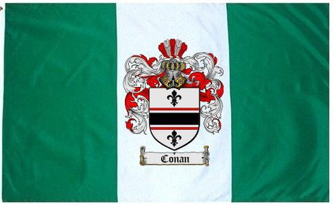 Conan family crest coat of arms flag