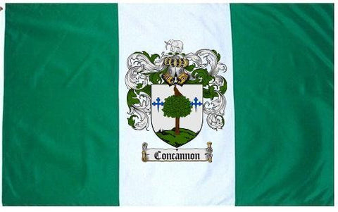 Concannon family crest coat of arms flag