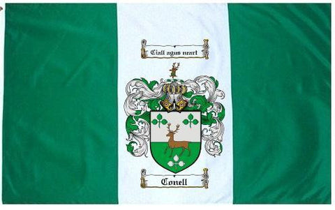 Conell family crest coat of arms flag