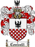 Conicelli coat of arms family crest download
