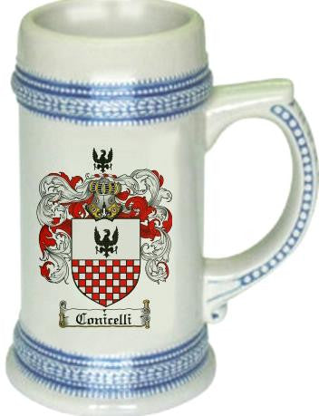 Conicelli family crest stein coat of arms tankard mug