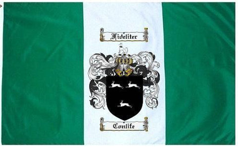 Conlife family crest coat of arms flag
