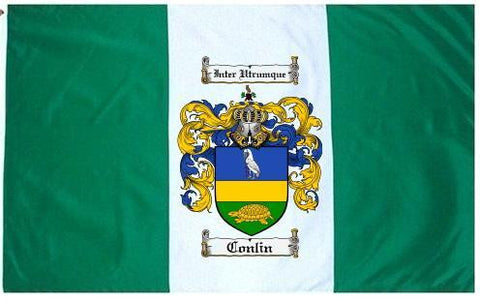 Conlin family crest coat of arms flag