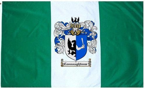 Connaughtons family crest coat of arms flag