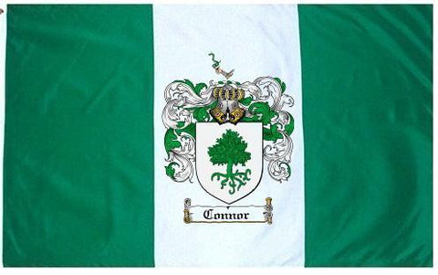 Connor family crest coat of arms flag