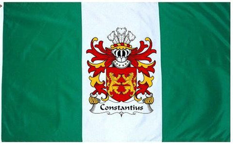 Constantius family crest coat of arms flag