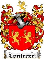 Contrucci coat of arms family crest download