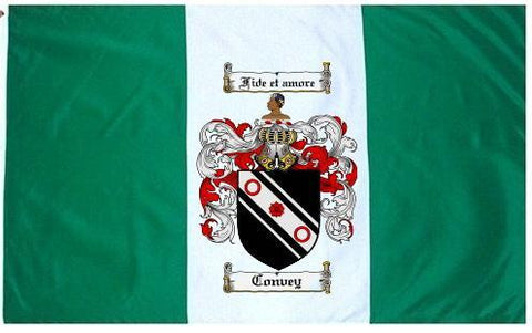 Convey family crest coat of arms flag