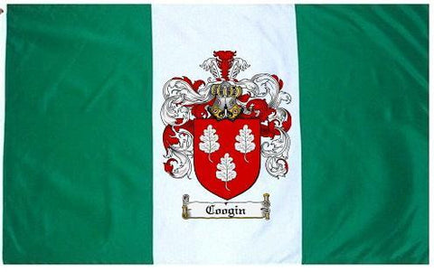 Coogin family crest coat of arms flag