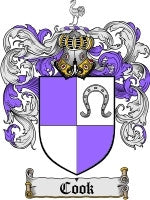 Cook coat of arms family crest download