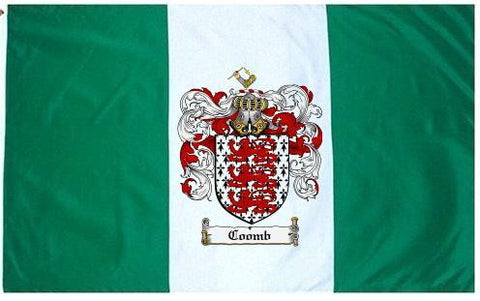 Coomb family crest coat of arms flag